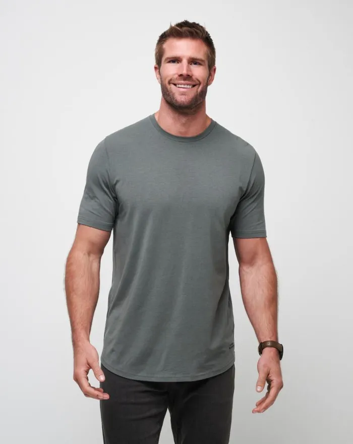 Men CLOUD CREW TEE Dark Olive TravisMathew Tees