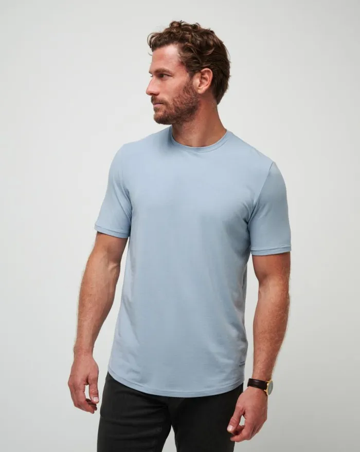 Men CLOUD CREW TEE Dusty Blue TravisMathew Tees