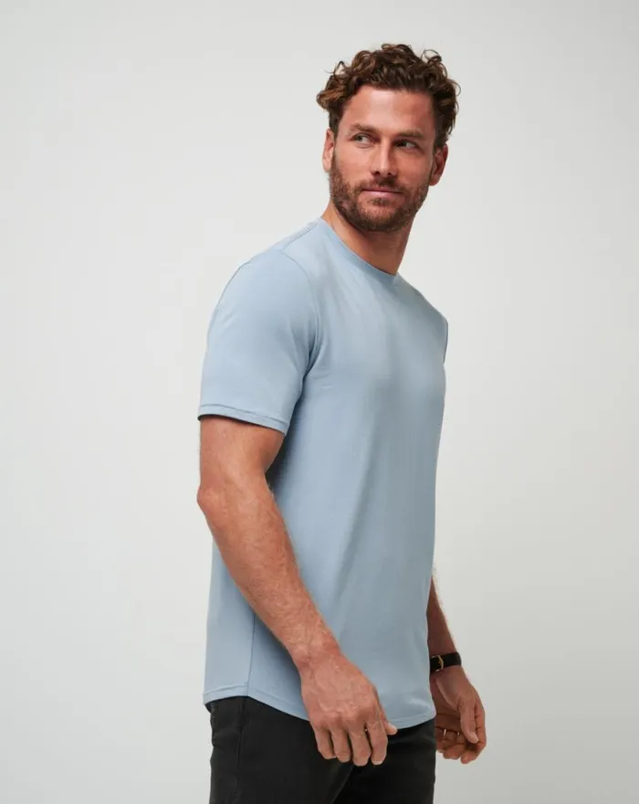 Men CLOUD CREW TEE Dusty Blue TravisMathew Tees