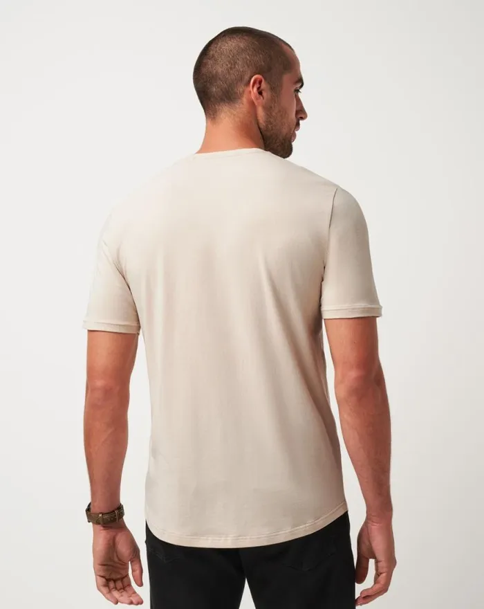 Men CLOUD CREW TEE Italian Sand TravisMathew Tees