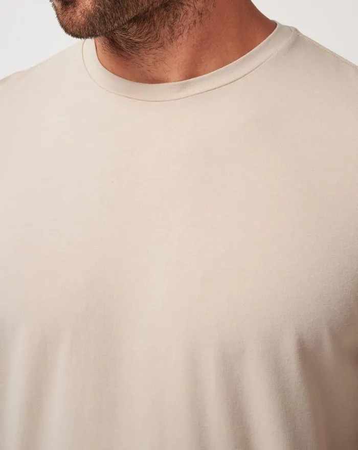 Men CLOUD CREW TEE Italian Sand TravisMathew Tees