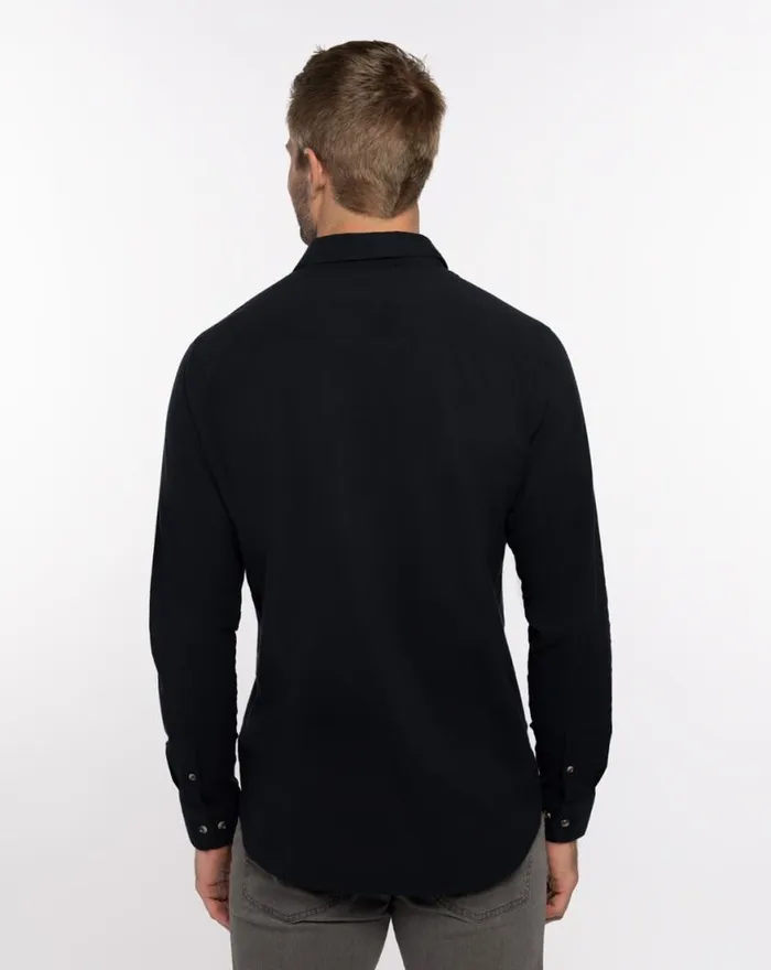 Men CLOUD FLANNEL BUTTONUP Black TravisMathew ButtonUps