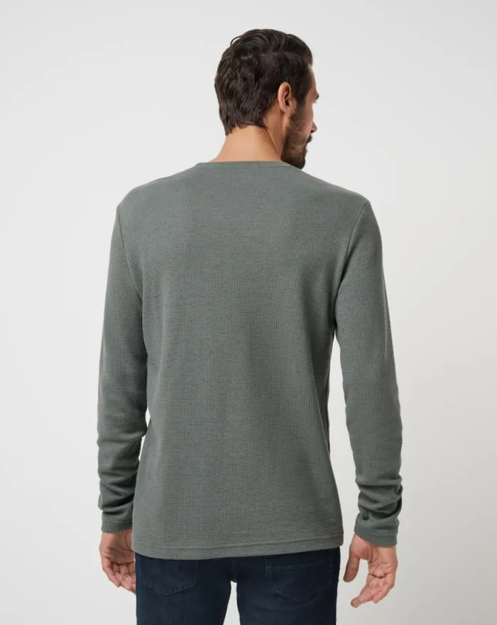 Men CLOUD WAFFLE CREW Dark Olive TravisMathew Hoodies and Sweatshirts