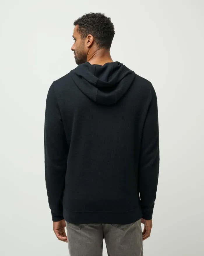Men CLOUD WAFFLE HOODIE Black TravisMathew Hoodies and Sweatshirts Men CLOUD WAFFLE HOODIE Black TravisMathew Hoodies and Sweatshirts