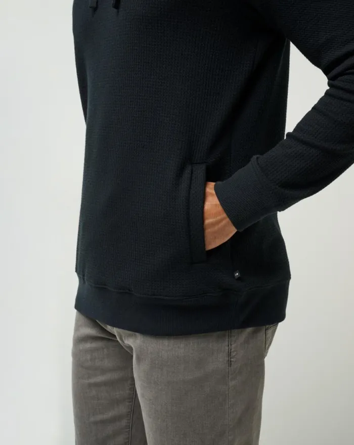 Men CLOUD WAFFLE HOODIE Black TravisMathew Hoodies and Sweatshirts Men CLOUD WAFFLE HOODIE Black TravisMathew Hoodies and Sweatshirts