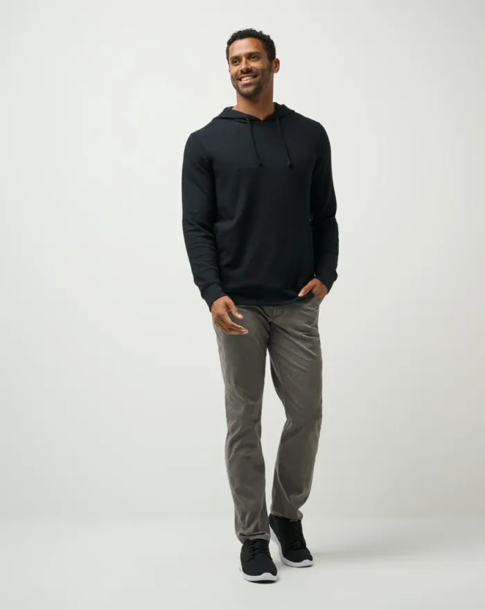 Men CLOUD WAFFLE HOODIE Black TravisMathew Hoodies and Sweatshirts Men CLOUD WAFFLE HOODIE Black TravisMathew Hoodies and Sweatshirts