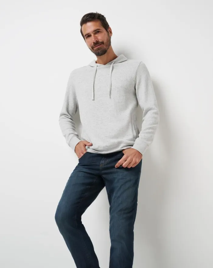 Men CLOUD WAFFLE HOODIE Light Grey TravisMathew Hoodies and Sweatshirts Men CLOUD WAFFLE HOODIE Light Grey TravisMathew Hoodies and Sweatshirts