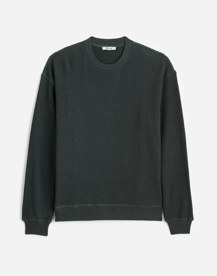 Men Cotton Thermal Sweatshirt Industrial Green Madewell Hoodies and Sweatshirts