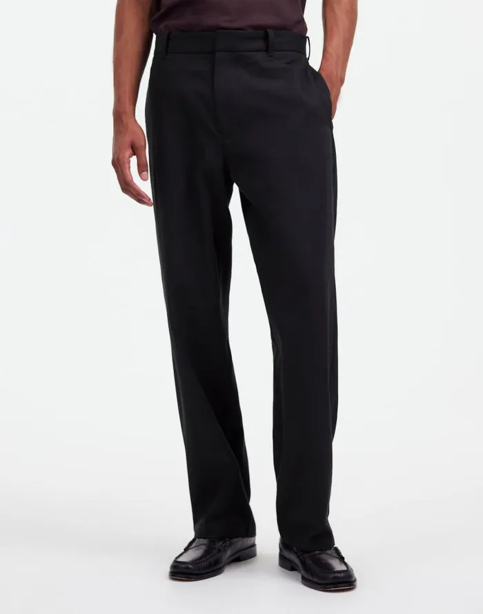 Men CottonWool Blend Trousers True Black Madewell Pants