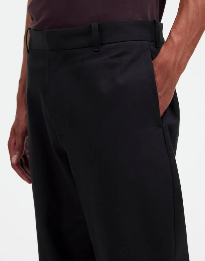 Men CottonWool Blend Trousers True Black Madewell Pants