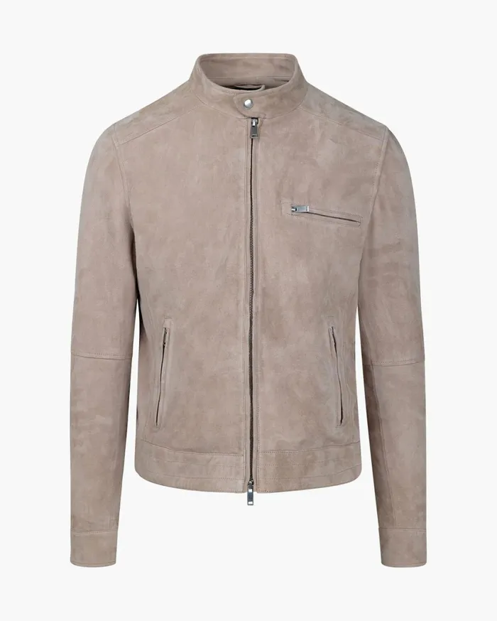 Men Cruyff Jackets Esteban Suede Biker Jacket Crme