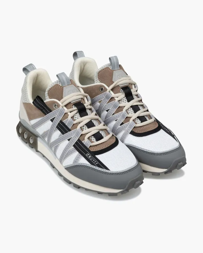 Men Cruyff Sneakers Fearia HexTech Whitebrown Men Cruyff Sneakers Fearia HexTech Whitebrown
