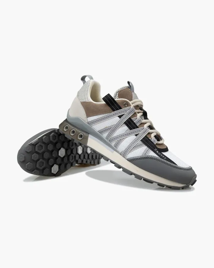 Men Cruyff Sneakers Fearia HexTech Whitebrown Men Cruyff Sneakers Fearia HexTech Whitebrown