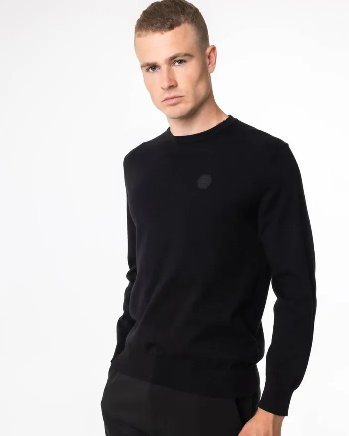 Men Cruyff Sweats and Hoodies Basco Jumper Black Men Cruyff Sweats and Hoodies Basco Jumper Black