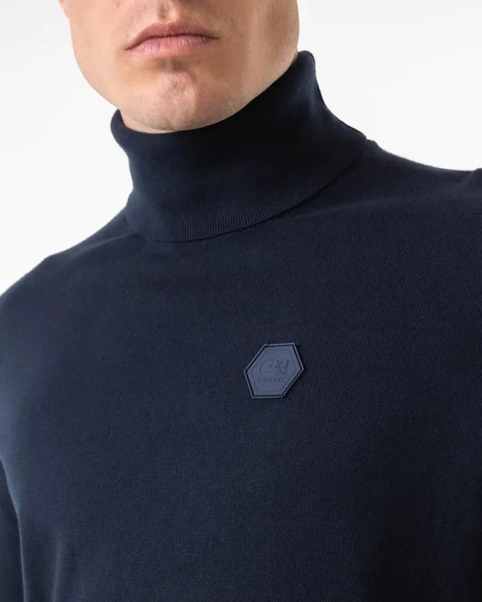 Men Cruyff Sweats and Hoodies Basco Turtle Neck Navy Men Cruyff Sweats and Hoodies Basco Turtle Neck Navy
