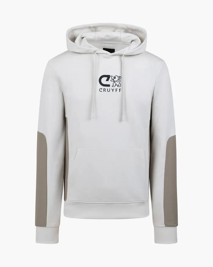 Men Cruyff Sweats and Hoodies Clion Outlined Graphic Hoodie Whitesilver