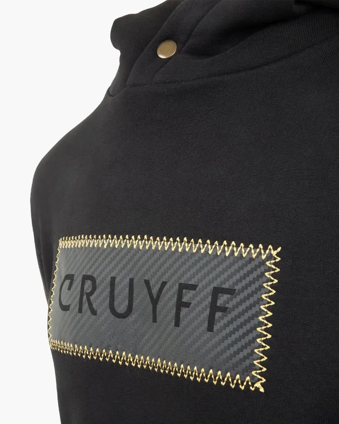 Men Cruyff Sweats and Hoodies Fuzeknit Lasercut Hoodie Blackgold Men Cruyff Sweats and Hoodies Fuzeknit Lasercut Hoodie Blackgold