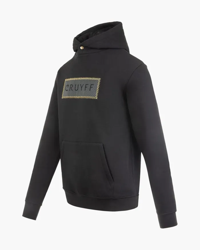 Men Cruyff Sweats and Hoodies Fuzeknit Lasercut Hoodie Blackgold Men Cruyff Sweats and Hoodies Fuzeknit Lasercut Hoodie Blackgold