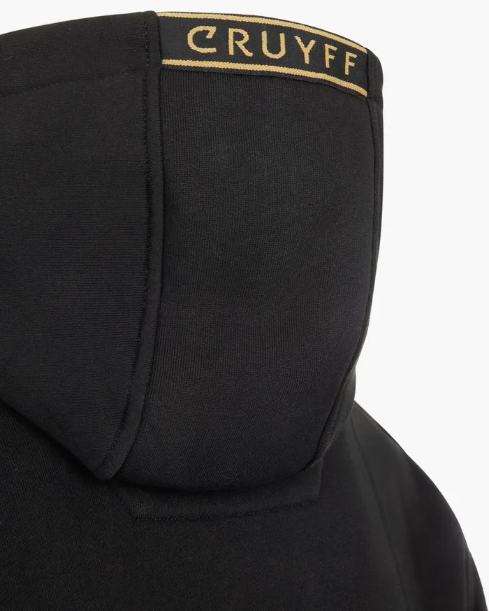 Men Cruyff Sweats and Hoodies Fuzeknit Lasercut Hoodie Blackgold Men Cruyff Sweats and Hoodies Fuzeknit Lasercut Hoodie Blackgold
