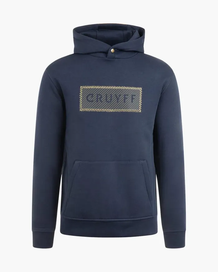 Men Cruyff Sweats and Hoodies Fuzeknit Lasercut Hoodie Bluegold