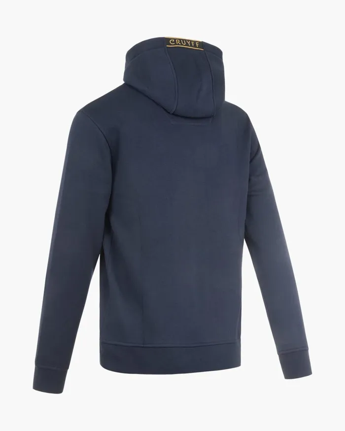 Men Cruyff Sweats and Hoodies Fuzeknit Lasercut Hoodie Bluegold Men Cruyff Sweats and Hoodies Fuzeknit Lasercut Hoodie Bluegold