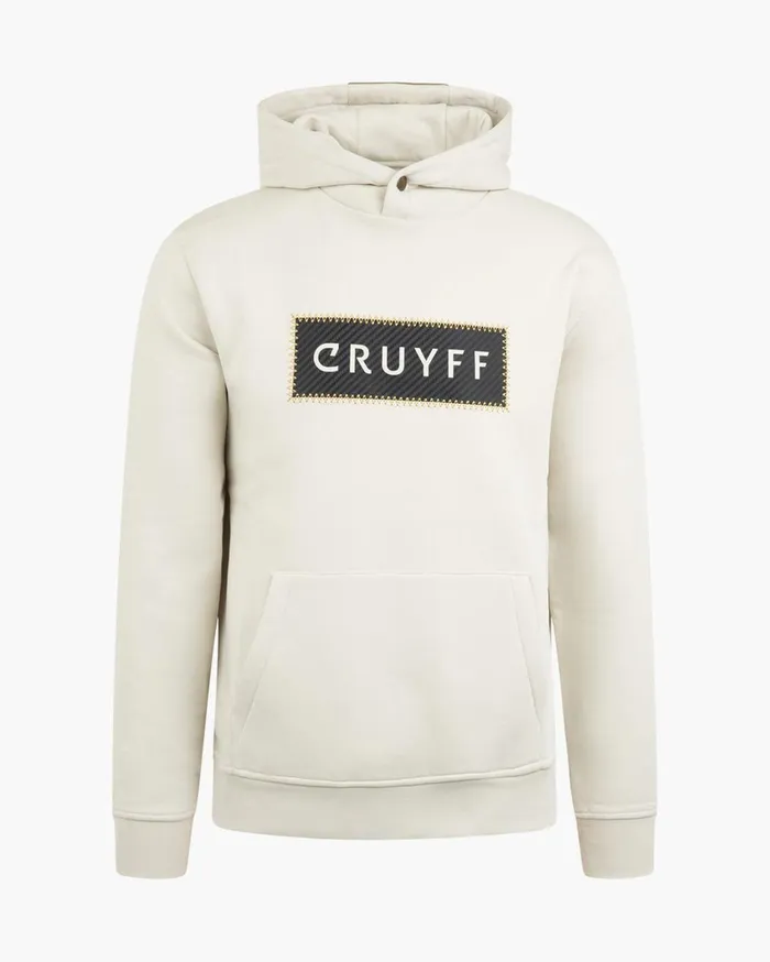 Men Cruyff Sweats and Hoodies Fuzeknit Lasercut Hoodie Whitesilver