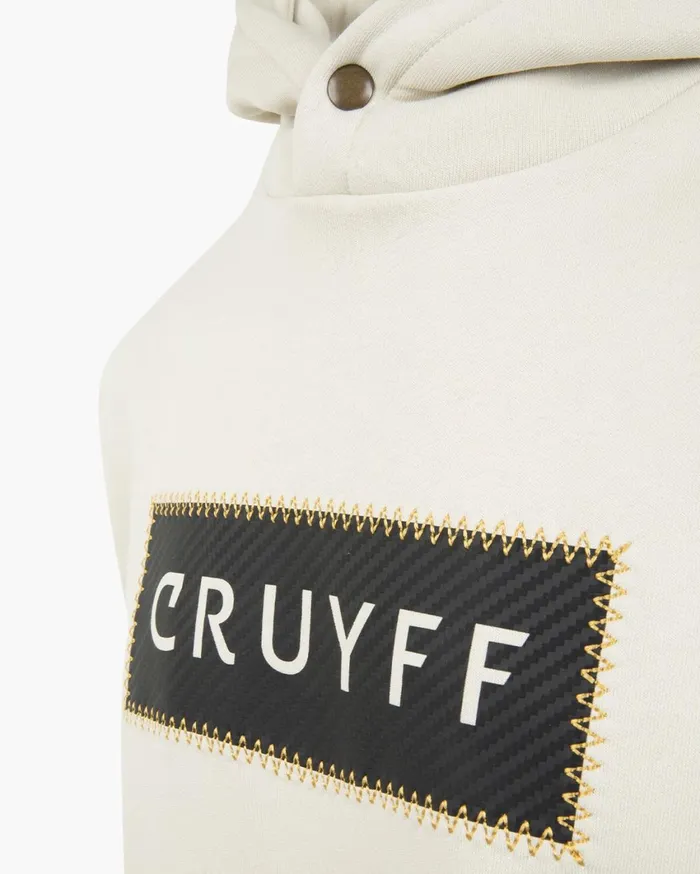 Men Cruyff Sweats and Hoodies Fuzeknit Lasercut Hoodie Whitesilver Men Cruyff Sweats and Hoodies Fuzeknit Lasercut Hoodie Whitesilver