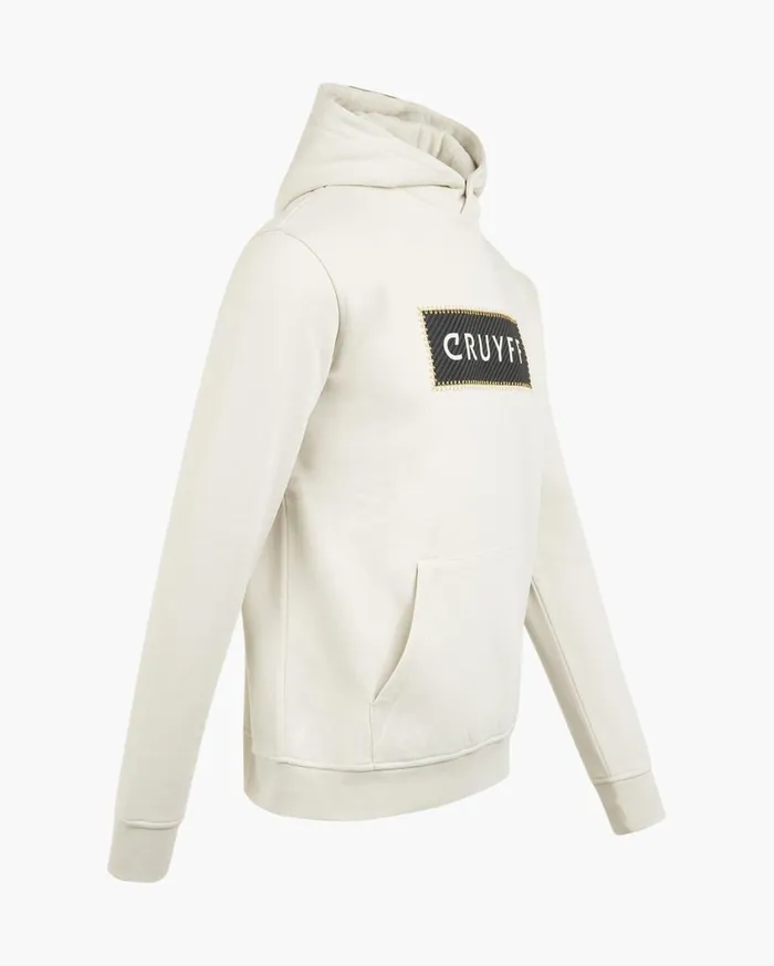 Men Cruyff Sweats and Hoodies Fuzeknit Lasercut Hoodie Whitesilver Men Cruyff Sweats and Hoodies Fuzeknit Lasercut Hoodie Whitesilver
