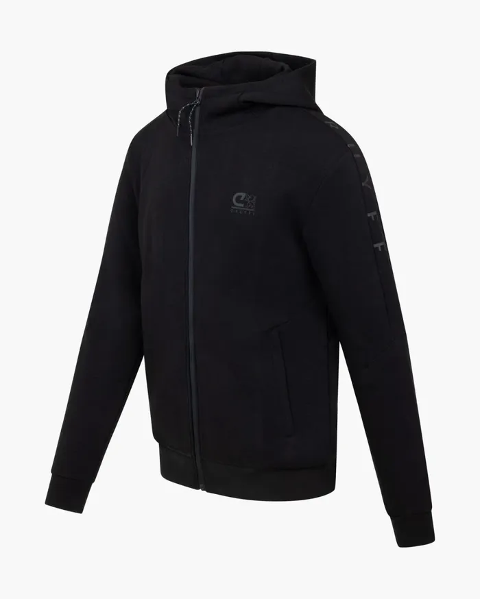 Men Cruyff Sweats and Hoodies Ignite Tape Hood Black Men Cruyff Sweats and Hoodies Ignite Tape Hood Black