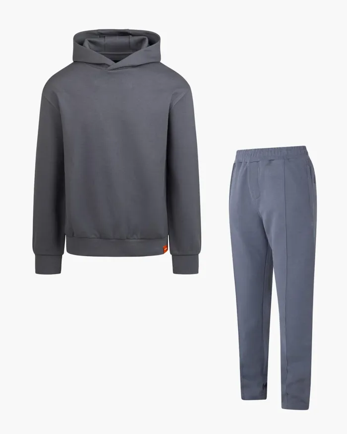 Men Cruyff Sweats and Hoodies Pique Hoodie Anthracite