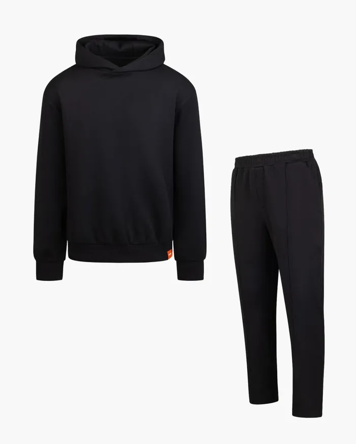 Men Cruyff Sweats and Hoodies Pique Hoodie Black
