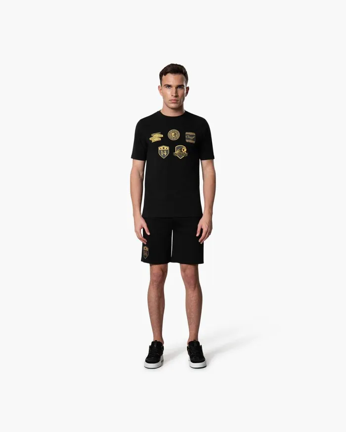 Men Cruyff TShirts and Polo039s Badge Tee Blackgold Men Cruyff TShirts and Polo039s Badge Tee Blackgold