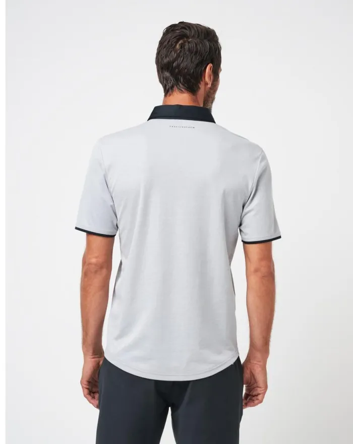 Men DEEP START POLO Heather Greyblack TravisMathew Polos