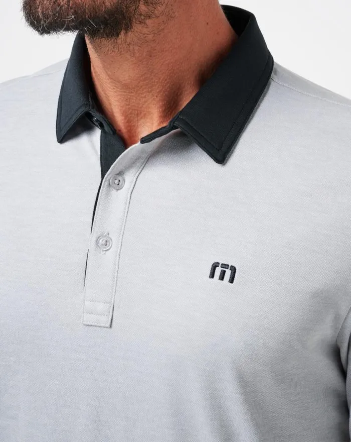 Men DEEP START POLO Heather Greyblack TravisMathew Polos