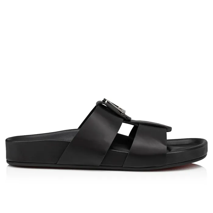 Men Dhabubizz Mules 8211 Calf Leather 8211 Black Black Christian Louboutin Sandals and Espadrilles