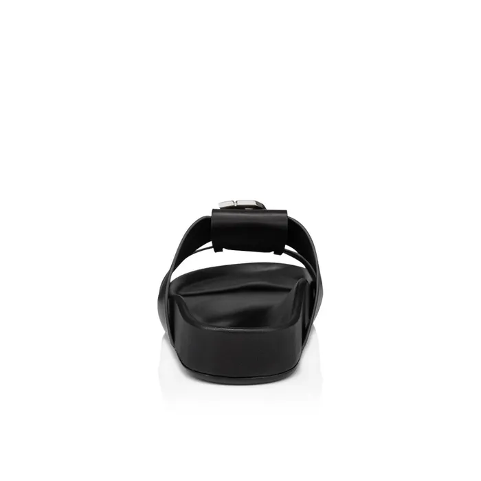 Men Dhabubizz Mules 8211 Calf Leather 8211 Black Black Christian Louboutin Sandals and Espadrilles