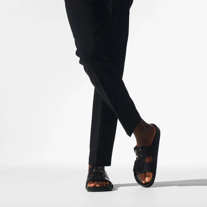 Men Dhabubizz Mules 8211 Calf Leather 8211 Black Black Christian Louboutin Sandals and Espadrilles