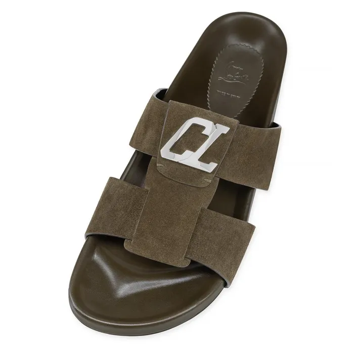 Men Dhabubizz Mules 8211 Leather 8211 Sierra Brown Christian Louboutin Sandals and Espadrilles