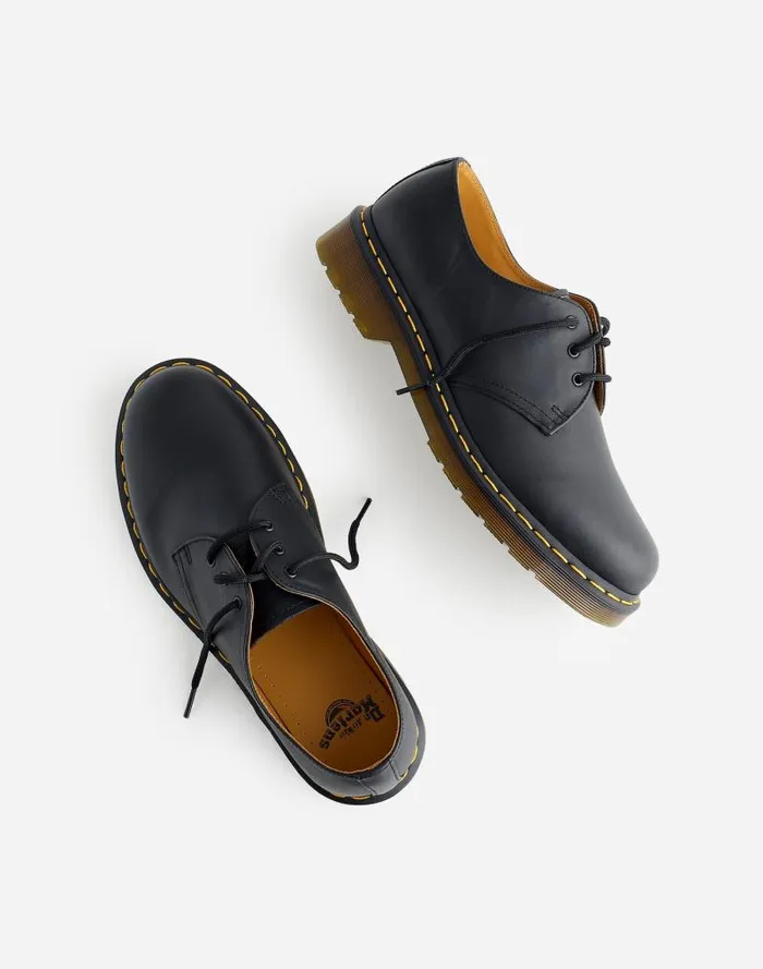 Men Dr Martens 1461 Oxfords In Leather Black Nappa Madewell Dress Shoes and Loafers