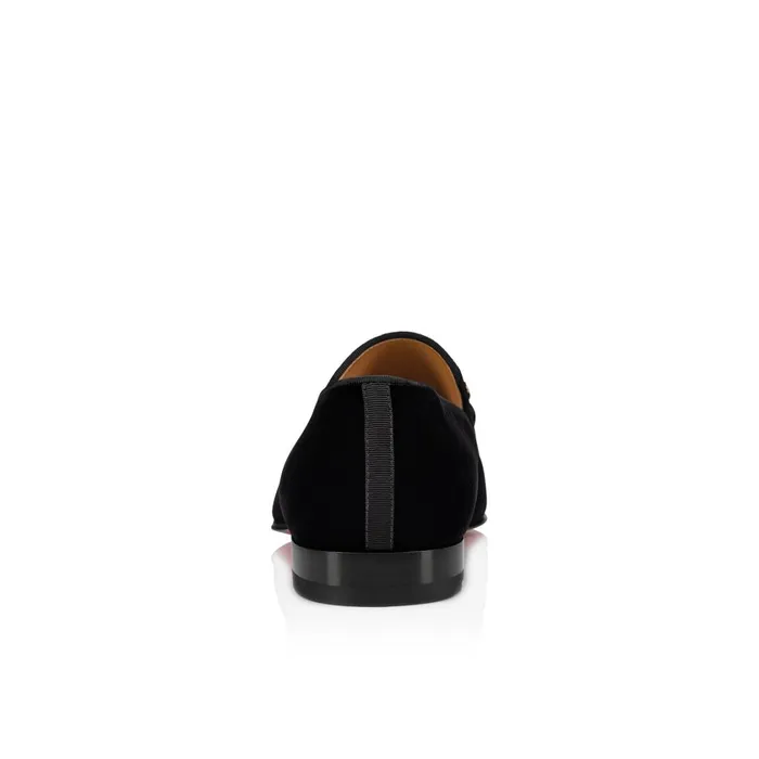 Men Equiswing Loafers 8211 Velvet 8211 Black Black Christian Louboutin Loafers and Slipons