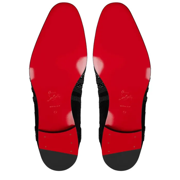 Men Esmeraldo Loafers 8211 Suede And Strass 8211 Black Black Christian Louboutin Loafers and Slipons