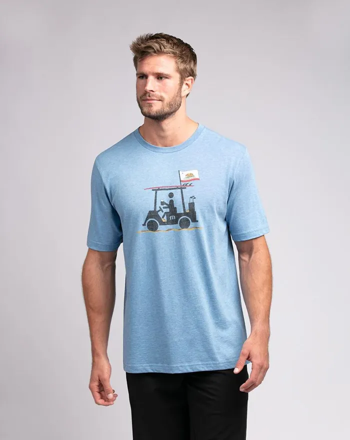 Men EUREKA TEE Heather Blue TravisMathew Tees
