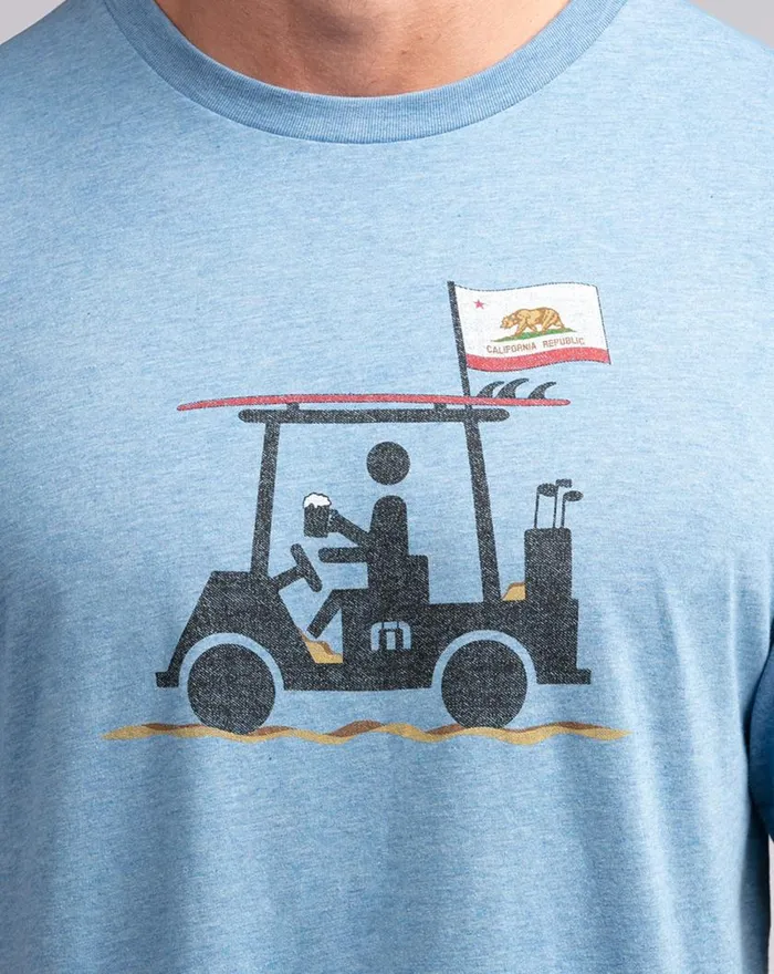 Men EUREKA TEE Heather Blue TravisMathew Tees