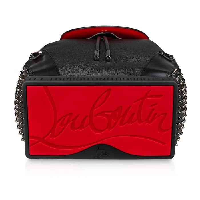 Men Explorafunk Backpack 8211 Grained Calf Leather 8211 Black Black Christian Louboutin Backpacks