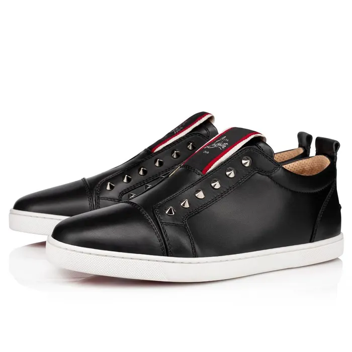 Men FAV Fique A Vontade Sneakers 8211 Calf Leather 8211 Black Black Christian Louboutin Low Top Sneakers Men FAV Fique A Vontade Sneakers 8211 Calf Leather 8211 Black Black Christian Louboutin Low Top Sneakers