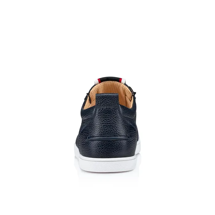 Men FAV Fique A Vontade Sneakers 8211 Grained Calf Leather And Spikes 8211 Marine Blue Christian Louboutin Low Top Sneakers