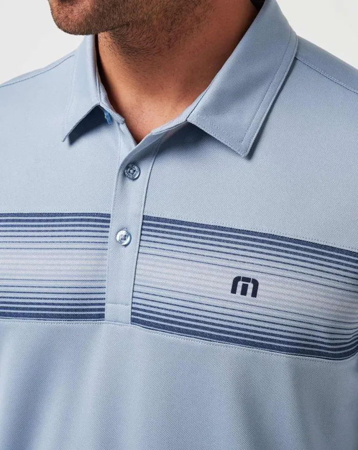 Men FASCINATION POLO Dusty Blue TravisMathew Polos