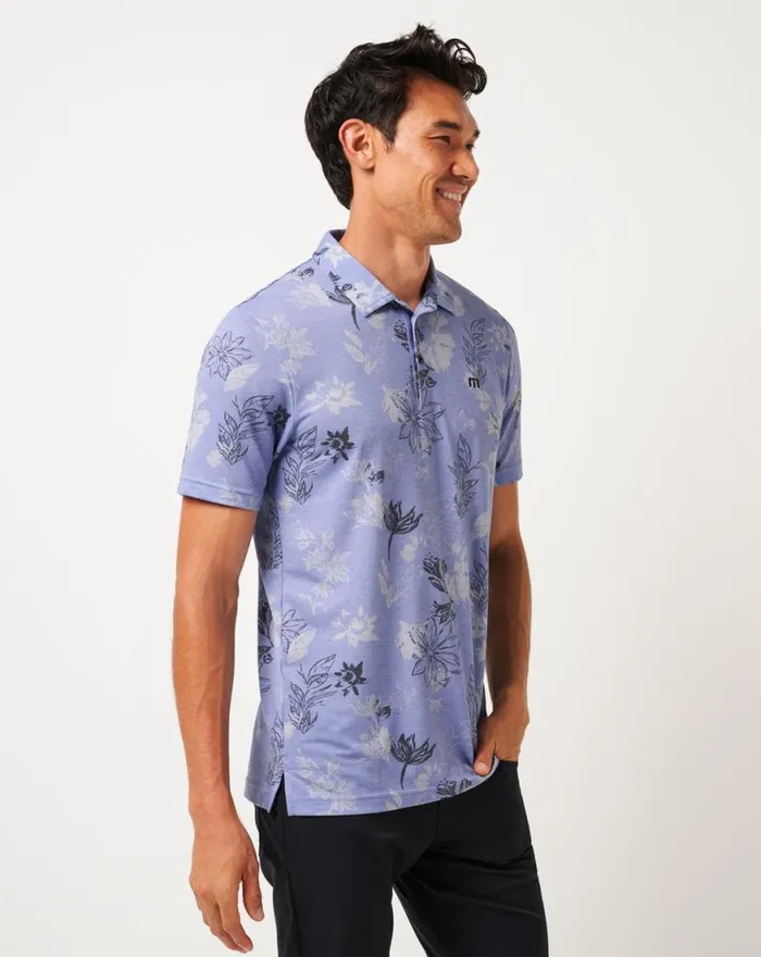 Men FEATHERWEIGHT CRUISE POLO Heather Violet Storm TravisMathew Polos