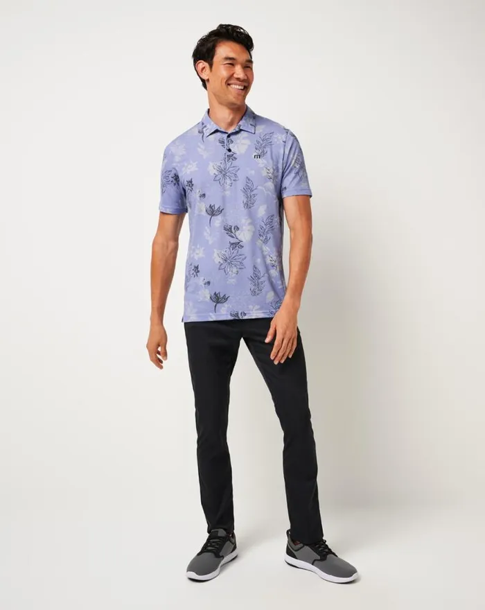 Men FEATHERWEIGHT CRUISE POLO Heather Violet Storm TravisMathew Polos