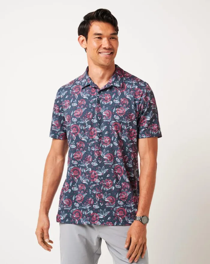 Men FEATHERWEIGHT FLOURISH POLO Mood Indigovintage Indigo TravisMathew Polos